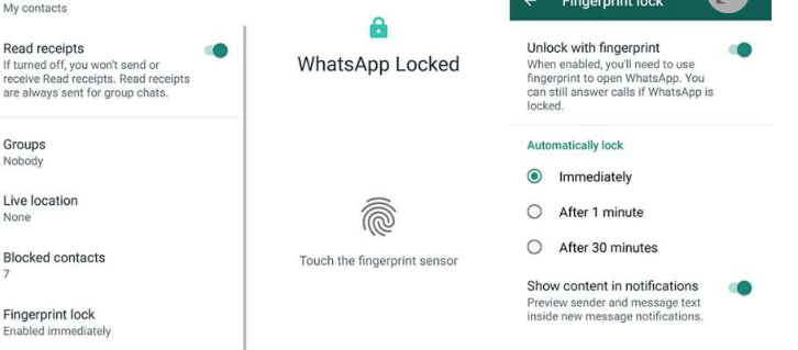 Fingerprint Lock in Whatsapp