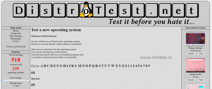 How to Test a Linux Distribution Online Using DistroTest Without Any ...