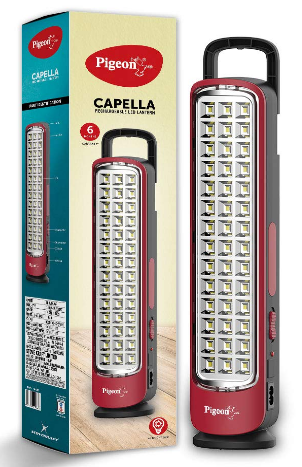 6.Pigeon Capella LED Rechargeable Emergency Lamp