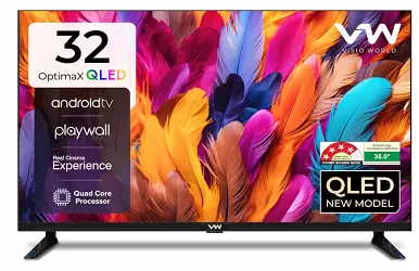 VW 80 cm (32 inches) OptimaX Series HD Ready Smart QLED Android TV