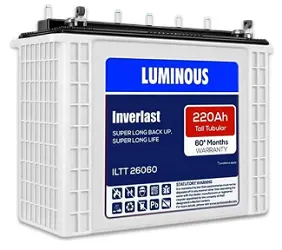 Luminous Inverlast ILTT 26060 220Ah Tall Tubular Plate Inverter Battery